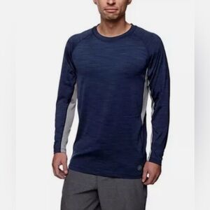NWT Hang Ten UPF 50+ Sun Tee Long Sleeve Blue Men’s Size XL
